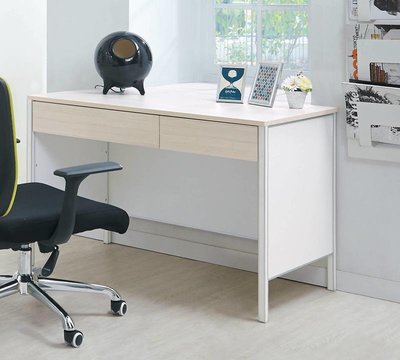 【風禾家具】HGS-638-1@EML系統板鐵杉白色3.6尺書桌【台中市區免運送到家】辦公桌 電腦桌 台灣製造傢俱