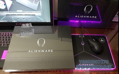 滑鼠墊alienware外星人發光鼠標墊 RGB幻彩游戲鼠標墊充電可選