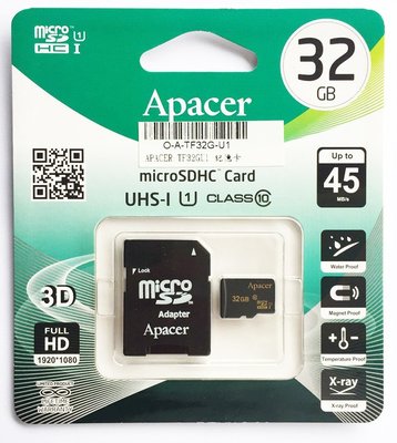 【Apacer 記憶卡】microSD 32GB 32G micro SDHC 記憶卡 手機.平板.行車記錄器皆可適用