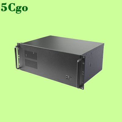 5Cgo【含稅】4U超短黑色工控機箱300深工業電腦伺服器機箱工控計算機HTPC 7個插槽t596923666705