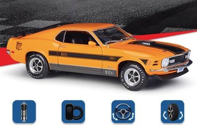 「車苑模型」Ｍaisto  1:18   福特 野馬  1970  Ford Mustang  Mach1 跑車  開門
