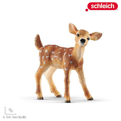 德國思樂schleich仿真野生動物模型玩具兒童認知14820白尾鹿幼崽
