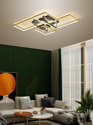 吸頂燈創意幾何現代 LED吸頂燈個性簡約臥室房間燈具大氣北歐
