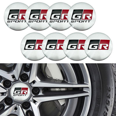 4pcs GR Sport 徽標汽車輪中心貼紙輪轂蓋貼花自動標誌徽章套, 用於豐田 TRD Sport CHR RAV