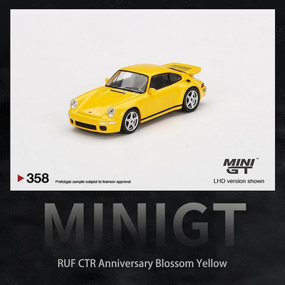 MINIGT 164 保時捷911 RUF CTR  黃色 合金汽車模型 MGT00358