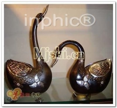 INPHIC-歐式田園裝飾擺飾東南亞風情傢俱飾品動物裝飾暗木色天鵝