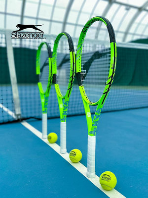 新款特惠*slazenger史萊辛格全碳素網球拍單人男女運動網球拍進階拍-阿英特價