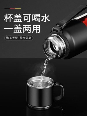 日本*CK保溫杯大容量1000ml便攜316L不銹鋼泡茶水杯子全鋼水壺