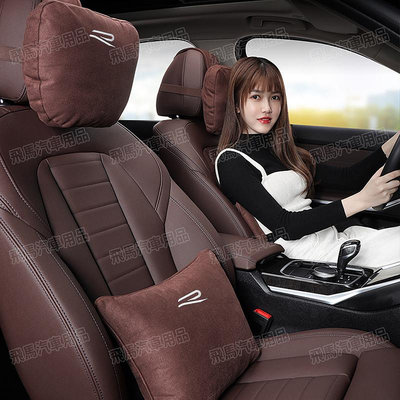 Volkswagen福斯 Tiguan Polo GOLF CC GTI T5 T6麂皮絨頭枕腰靠 車用翻毛皮頭枕護頸枕