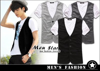 【Men Star】免運費 韓版棉質西裝背心 西裝外套 黑西裝 刷毛衣 男 媲美 lativ g2000 a&f ck