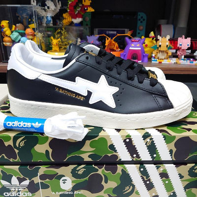 Adidas x Bape Superstar 80s Black White Gold 黑 金標 IF2385