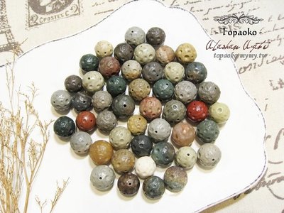 天然石．DIY材料 天然莫蘭迪阿拉善瑪瑙精雕星球圓珠【RD437】約13.5-15.5mm散珠手作飾品《晶格格的多寶格》