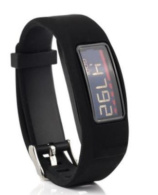 Garmin vivofit 2/3 ,JR 系列手環適用矽膠替換腕带-錶扣款黑色