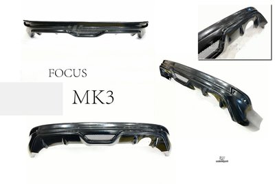 小傑-全新 FORD 福特 FOCUS MK3 5D 13 14 15 年 5門 運動版 後下巴 素材