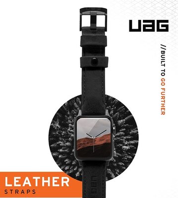 超 促銷 UAG Apple Watch 42/44mm 皮革錶帶-兩色 不鏽鋼扣環 手錶帶