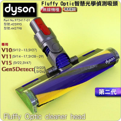 #鈺珩#Dyson原廠【第二代】Fluffy Optic智慧光學偵測吸頭V15雷射輕量軟質吸頭SV22 SV47雷射吸頭