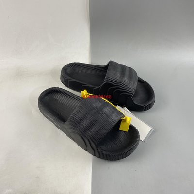 Adidas Adidasilette 22 黑色 新款3D打印沙灘休閑拖 GX6949 男女鞋