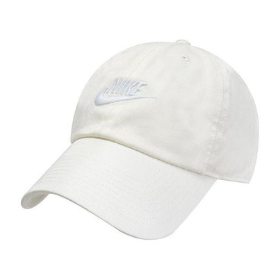 NIKE CLUB CAP 刺繡老帽 白色棒球帽 運動帽 遮陽帽子 FB5368-133
