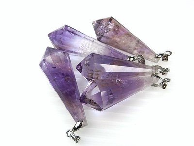 [Disk水晶][靈力之源]紫水晶鑽切面靈擺(特價不挑款)FK-10