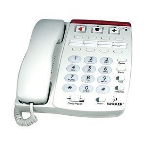 美國Walker Clarity W300發光大按鍵 有線電話,來電紅燈響鈴大聲,緊急鍵,可接耳麥,適 老人機 市調 電