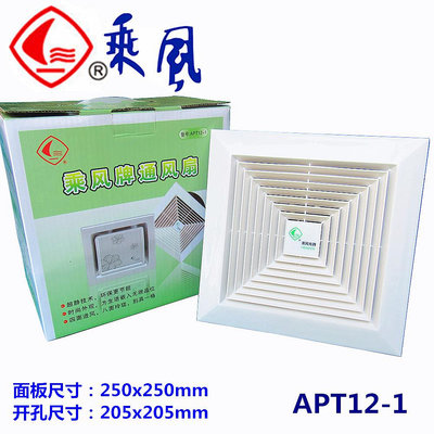 玖玖乘風通風扇換氣扇廚房吸頂式衛生間排風扇低噪抽風機APT12-1排氣