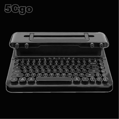5Cgo【發燒友】美國KnewKey&amp;JBL聯名新款雙模機械鍵盤音響青軸復古手機平板電腦通用圓點打字機高檔音箱 含稅