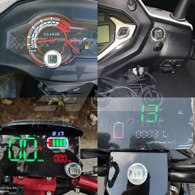 摩托電動踏板車改裝配件迷你防水車載電子表時間時鐘雙面膠粘貼式【規格不同 價格不同】