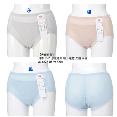 【大罐日貨】日本 BVD 透氣 吸汗速乾 女用 內褲 運動型內褲 3L