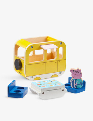 英國代購 正版 粉紅豬小妹 佩佩豬 木製 露營車 玩具組 禮物 Peppa Pig 英國代購 玩具