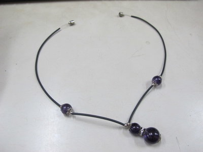 永誠精品尋寶地 NO.6143 天然水晶 紫水晶項鍊 磁吸式 圓珠 手珠 葫蘆造型 飾品配件