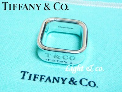 【Light &amp; co.】專櫃真品已送洗 TIFFANY &amp; CO Tiffany &amp; Co 925純銀 1837戒指 方戒 經典款