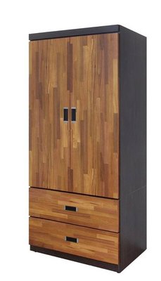 【生活家傢俱】KV-V09E：康乃馨2.6尺集層色衣櫃【台中家具】單人衣櫃 衣櫥 低甲醛木心板 台灣製造