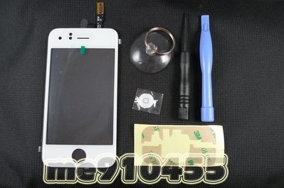 【 iPhone 3GS 觸控面板 + HOME按鍵 + 雙面膠 工具組 】 DIY 手機 螢幕 維修零件液晶 - 白色