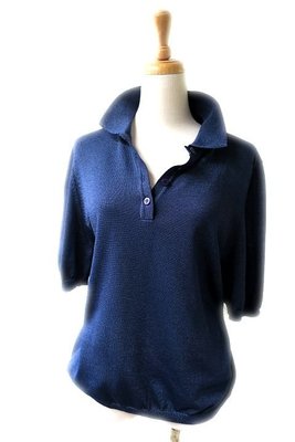 *Beauty*日本 BC ami prem藍色金蔥短袖POLO針織衫 (2) 原價16800元 售3000元