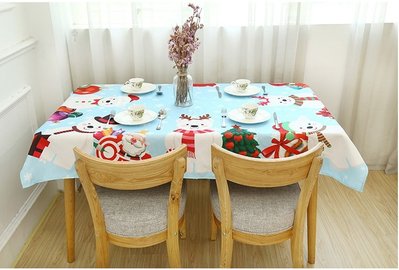 北歐 卡通聖誕 高檔麻棉桌巾 卡通桌巾 聖誕桌巾 桌巾 桌墊 茶杯墊 聖誕節桌巾