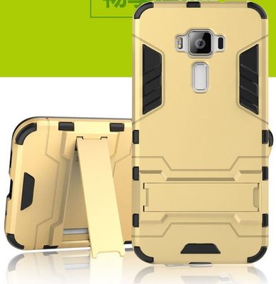 鋼鐵人 華碩Zenfone3 ZE520KL手機殼 5.2吋手機套保護防摔支架殼