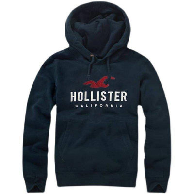 新品 Hollister新款冬季男裝加厚加絨衛衣男士連帽套頭休閑運動外套潮- 可開發票