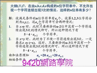 【9420-943】組合數學 教學影片-( 21 講, 上海交大 ) , 260 元!