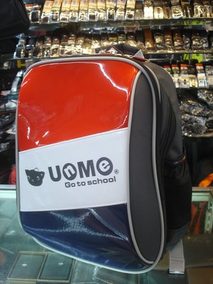 【玩皮豹】日系品牌UnMe學生書包超輕護脊多功能亮面配色3274紅色