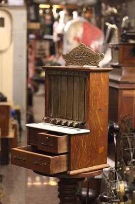 美國 1909’s  木製 老收銀機 錢櫃 古董收銀機