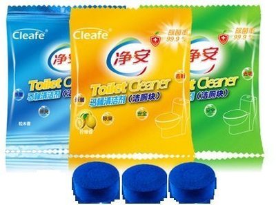 馬桶清潔塊 一組三入(檸檬香.松木香.柚香) (藍泡泡) 清潔劑 淨安