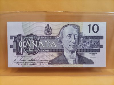 正【加拿大1989年10-DOLLARS紙鈔】98新