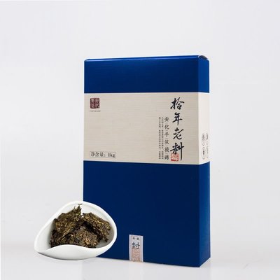 【黑茶】黑茶一級茯磚湖南安化1kg老茶黑茶黑茶安化正宗十年老料手筑金花