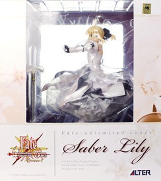 日本正版 ALTER Fate/unlimited codes 白Saber Lily 1/8 模型 公仔 日本代購