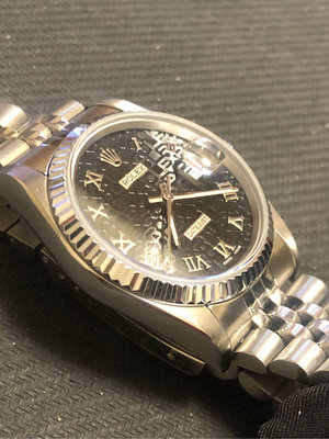 特價 二手港錶 Rolex 勞力士 港勞 機械錶 DateJust 16234 白鋼殼版 大羅馬黑面電腦面盤  錶徑36mm