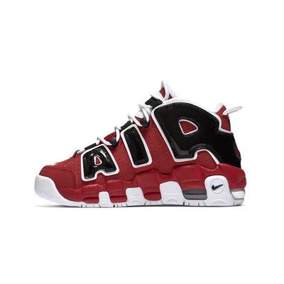 NIKE 女 AIR MORE UPTEMPO GS PIPPEN 紅黑白415082-600