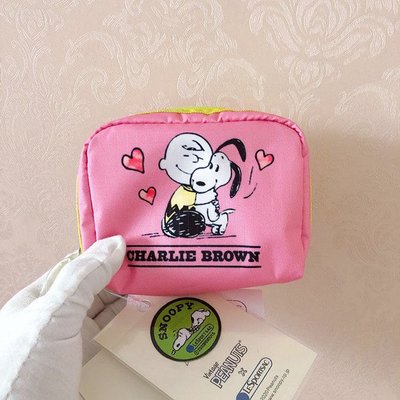 【熱賣精選】 LeSportsac x Snoopy 粉色 化妝包收納包 6701 降落傘防水材質 限量優惠