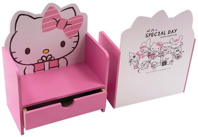 【正版】Hello Kitty 頭型 桌上 收納盒//置物盒