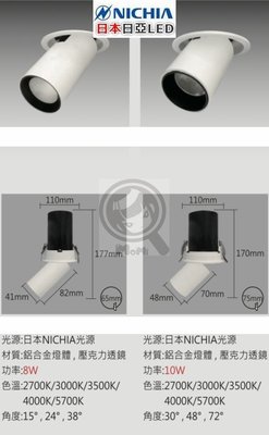 日本日亞化崁燈拉長伸縮孔6.5~9.5cm 可調角度圓筒燈型☀MoMi高亮度LED台灣製☀10W/15W 筒燈桶燈吸頂燈