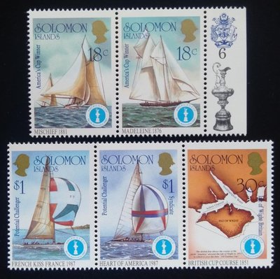 所羅門群島郵票帆船郵票(Sailboat)1987年發行#3606全新特價